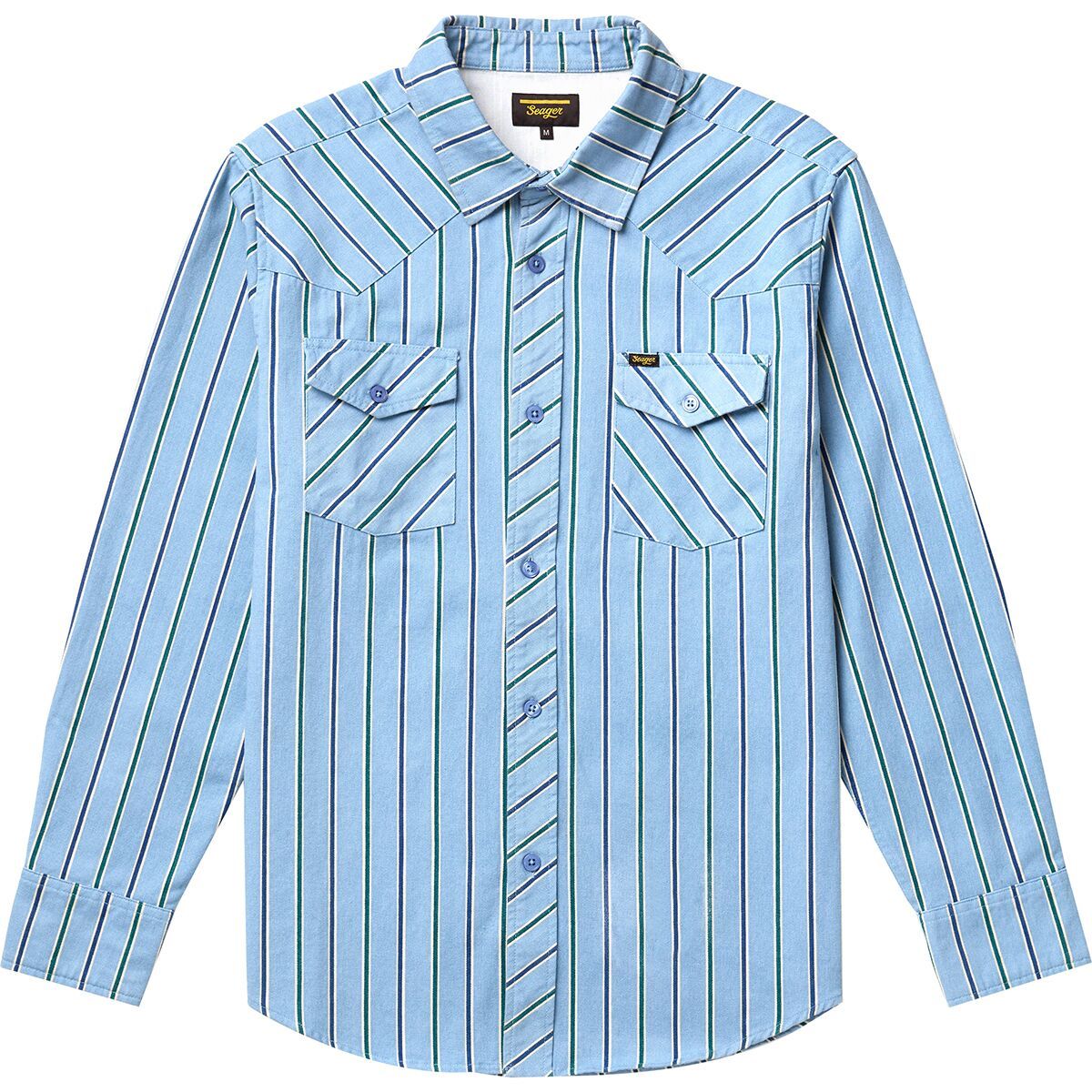 Image of Seager Co. Amarillo Long-Sleeve Shirt - Men's Steel Blue Stripe, L