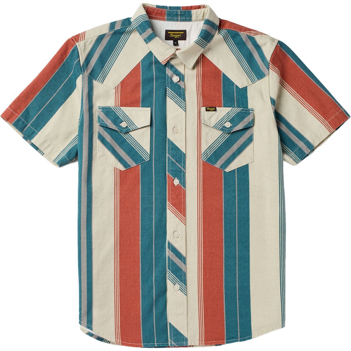 Image of Seager Co. Amarillo Short-Sleeve Shirt - Men's El Rojo Stripe, XL