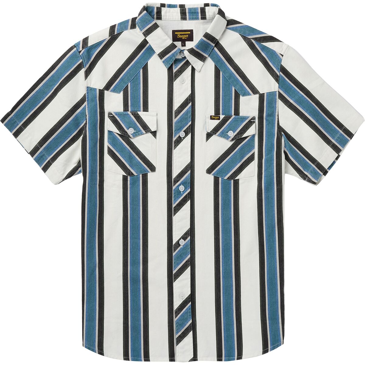 Seager Co. Seager Co. Amarillo Short-Sleeve Shirt - Men's Western Stripe, S