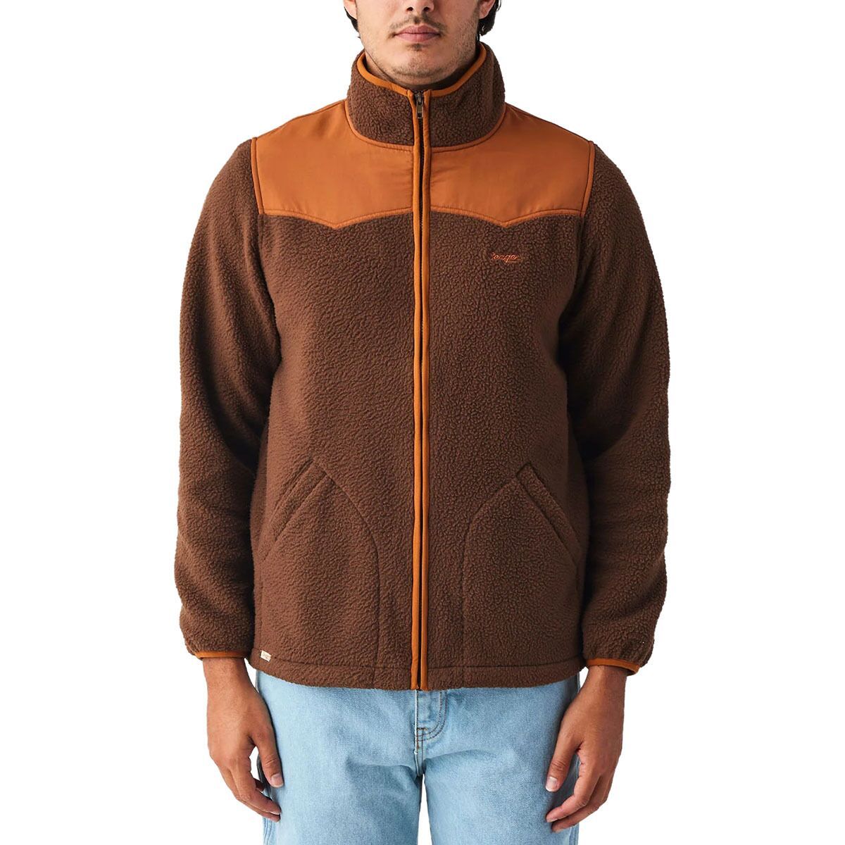 Seager Co. BaseCamp Sherpa Fleece - Men's Vintage Brown/Rust, M