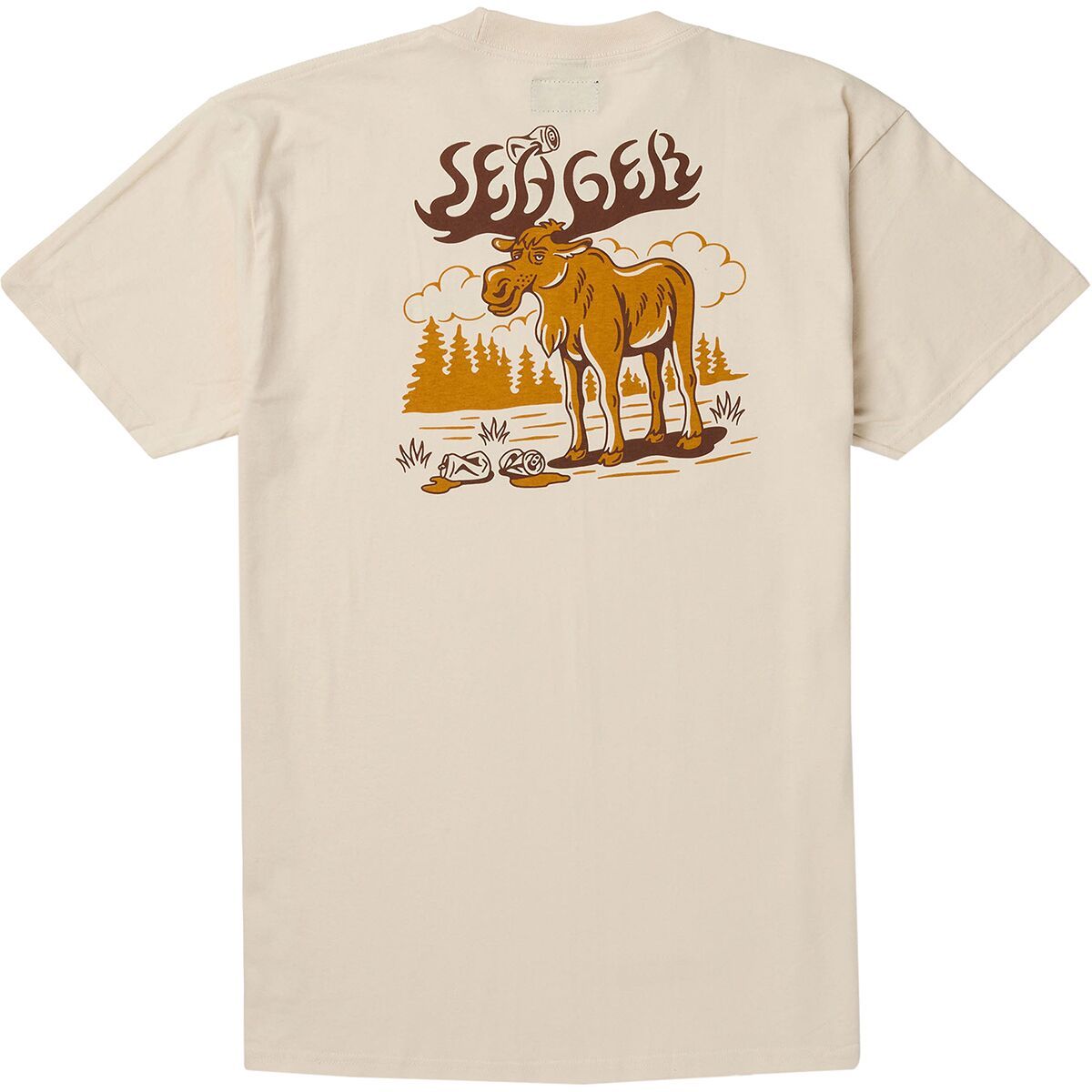 Seager Co. Tipsy Moose T-Shirt - Men's Vintage White, M