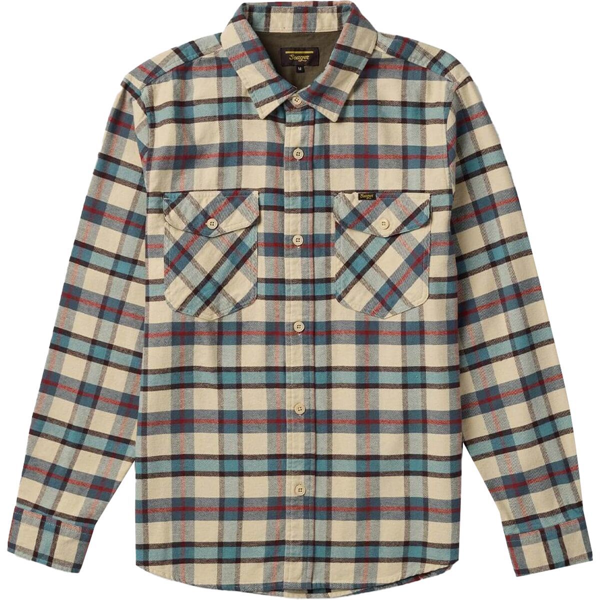 Image of Seager Co. Calico Flannel Shirt - Men's Cream Plaid, L