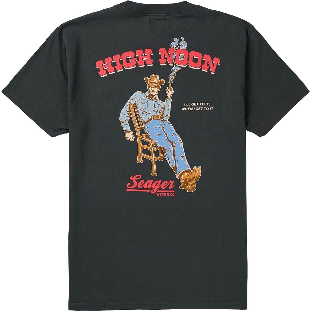 Image of Seager Co. High Noon T-Shirt - Men's Vintage Black, L