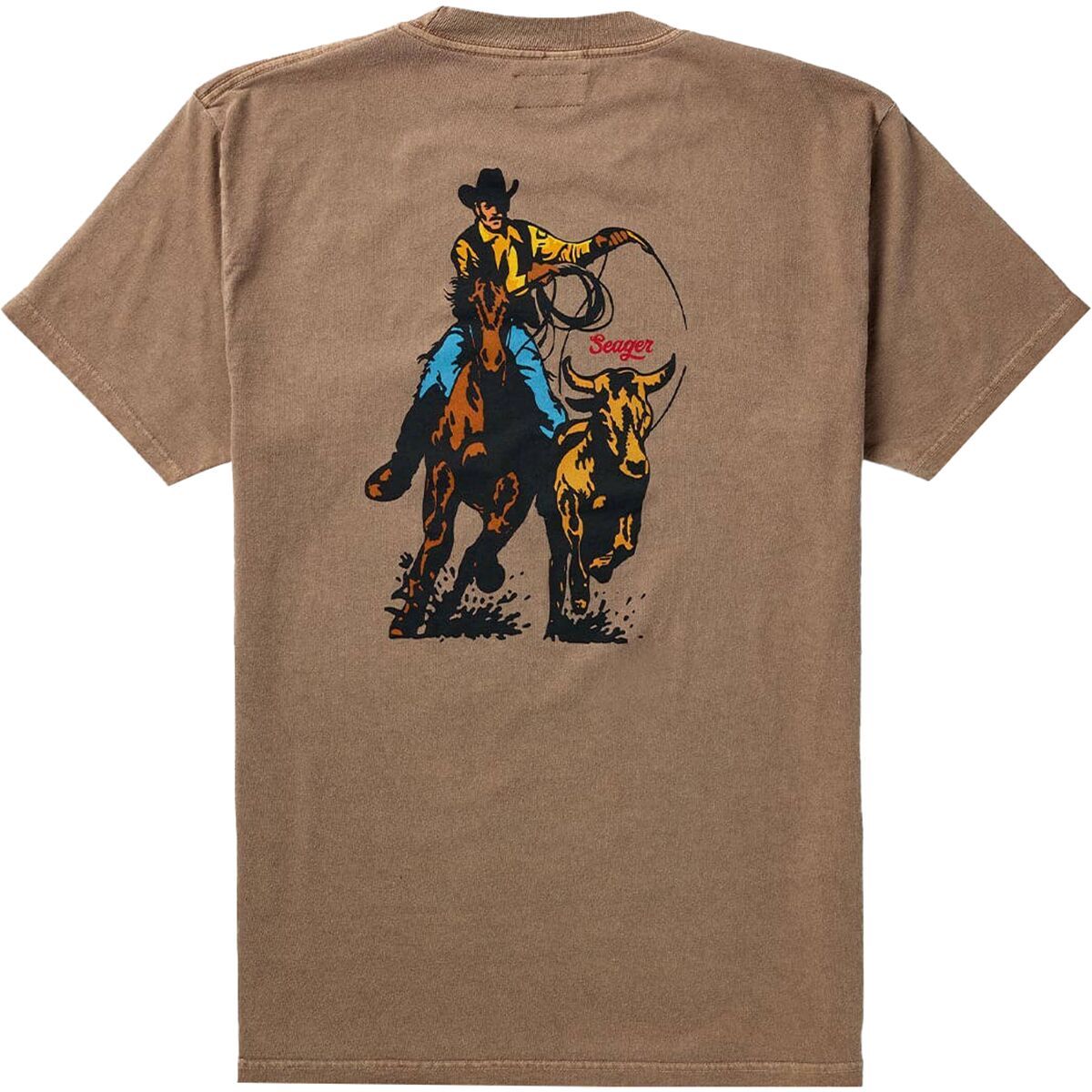 Image of Seager Co. Premium Rodeo Series T-Shirt - Men's Pigment Brown, XL