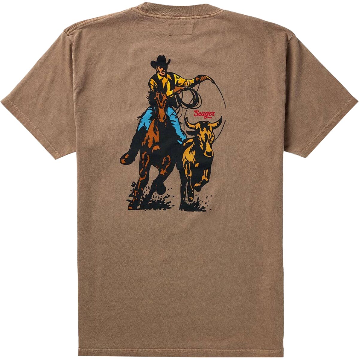 Image of Seager Co. Premium Rodeo Series T-Shirt - Men's Pigment Brown, L