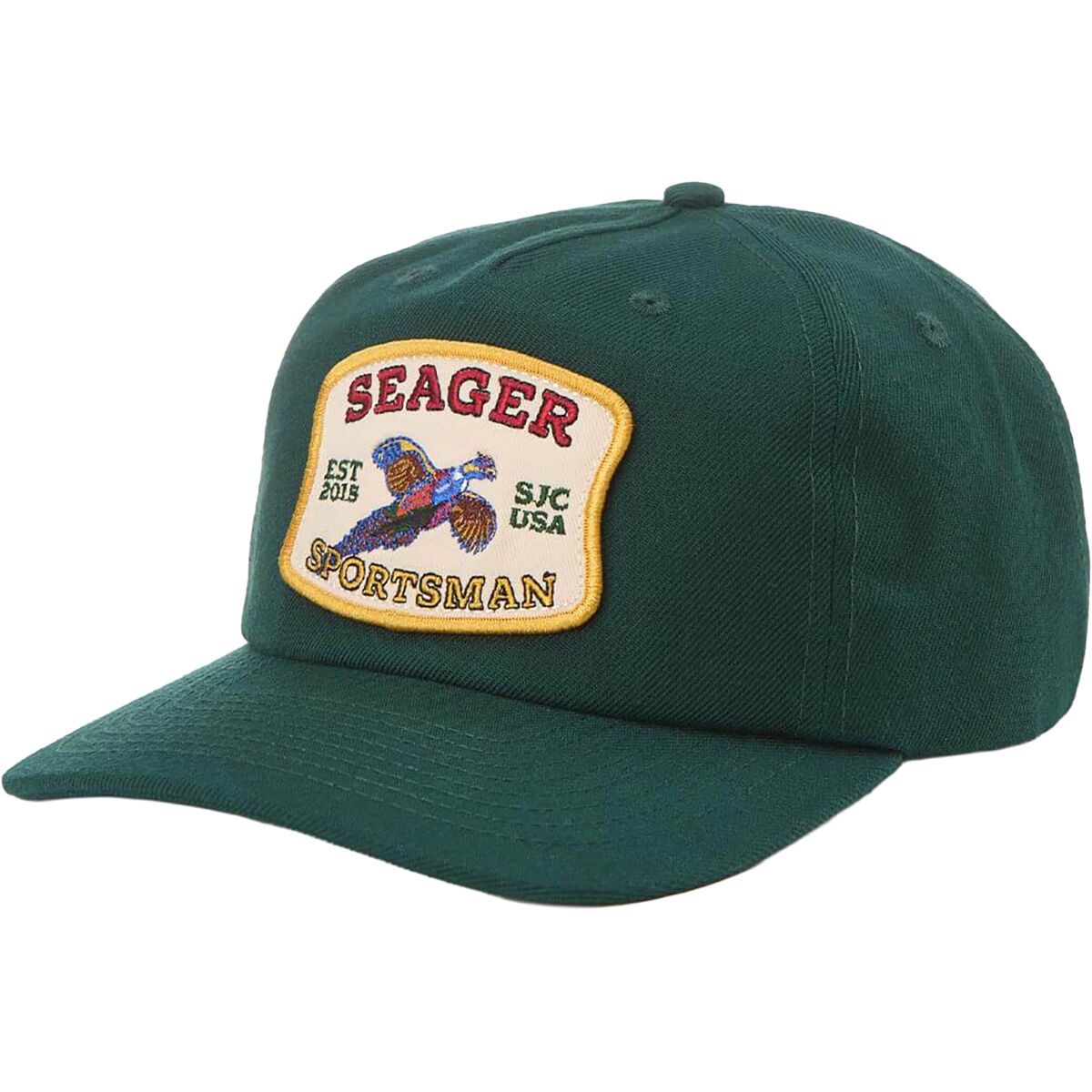 Image of Seager Co. Sportsman Snapback Hat Green, One Size
