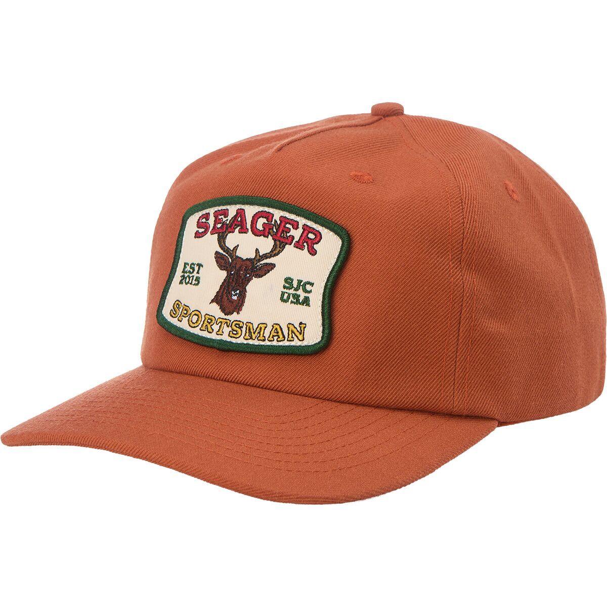 Image of Seager Co. Sportsman Snapback Hat Orange, One Size