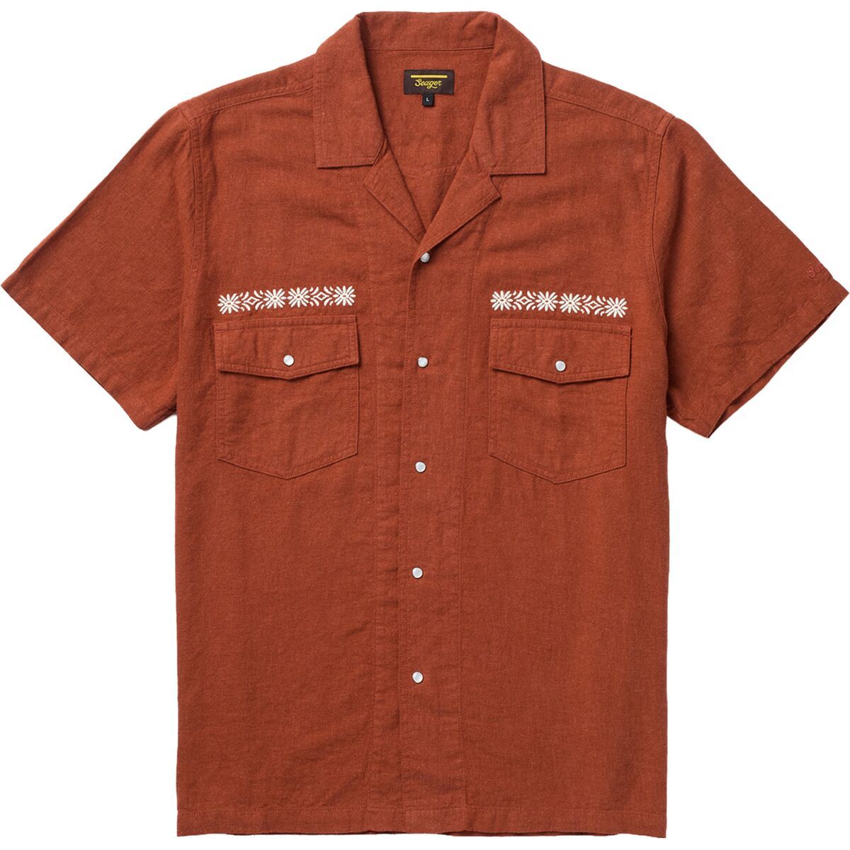 Image of Seager Co. Whippersnapper Embroidered Shirt - Men's Red Clay, XL