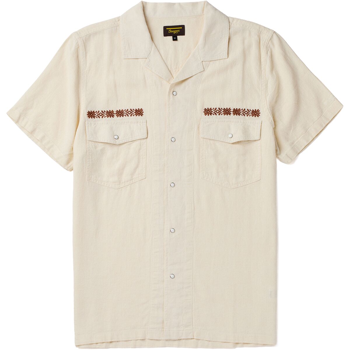 Image of Seager Co. Whippersnapper Embroidered Shirt - Men's White Wash, S