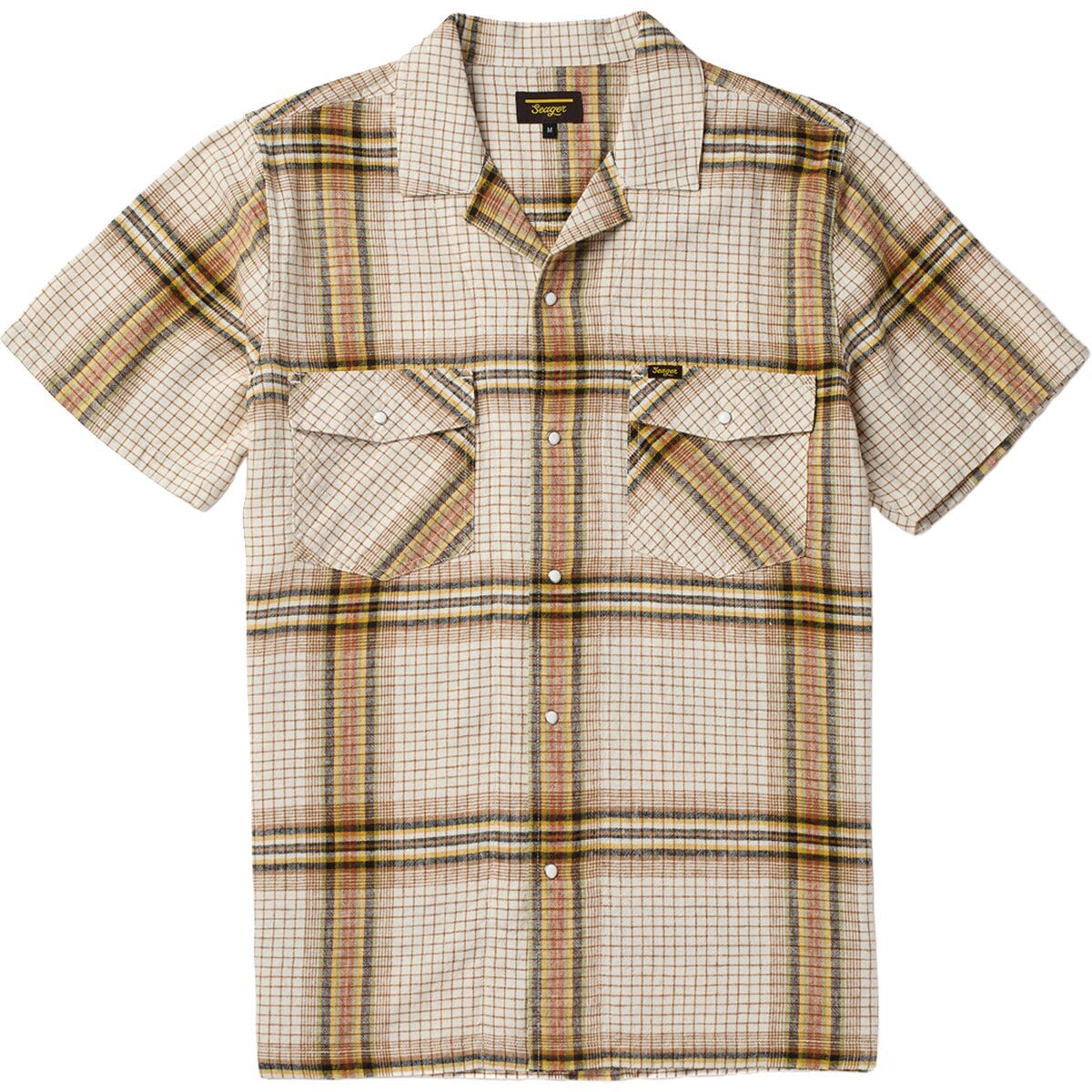 Image of Seager Co. Whippersnapper Shirt - Men's White Wash Grid Plaid, XXL