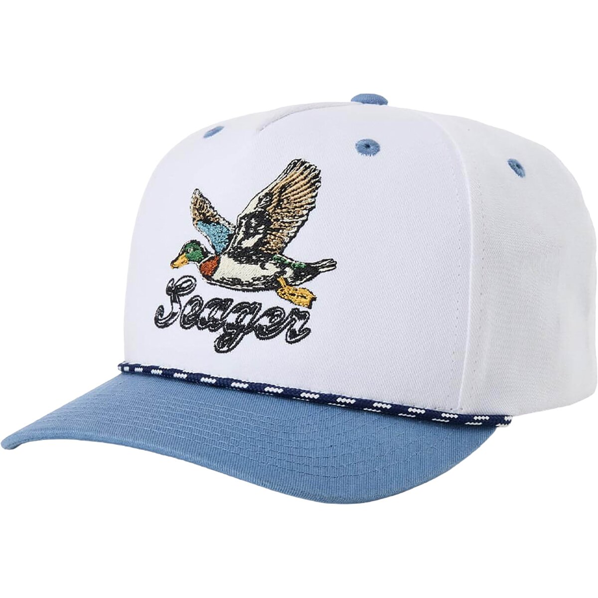 Seager Co. Seager Co. Greenhead Snapback Hat White/Blue, One Size - $37.95 at Backcountry.com