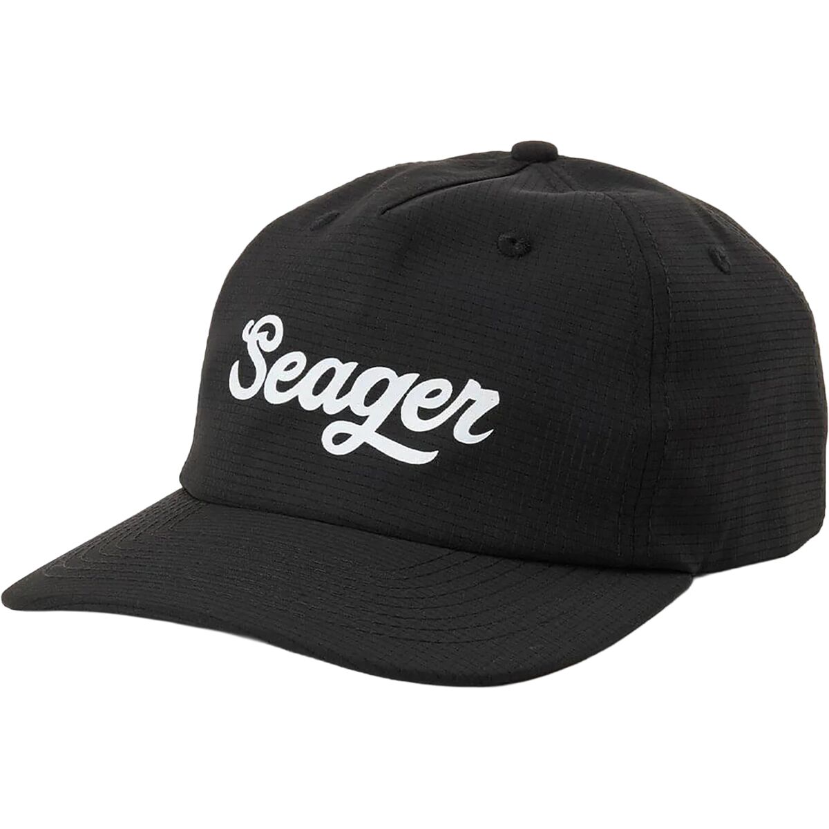 Image of Seager Co. Uphill Tech Strapback Hat Black, One Size