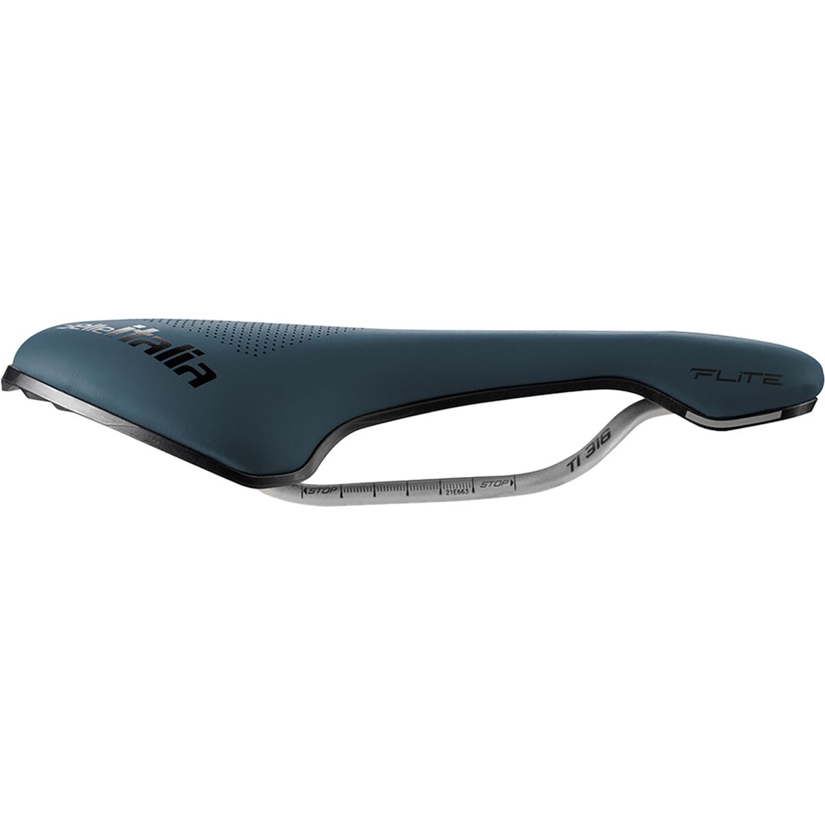 Image of Selle Italia FLITE Boost Gravel TI316 Superflow Saddle Blue Granite, S