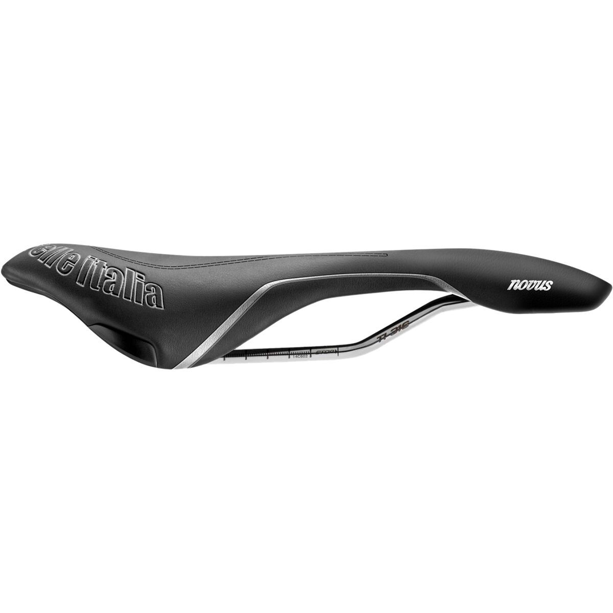 Image of Selle Italia Novus Endurance Superflow Saddle - Men's Black, Ti 316, W138xL282mm