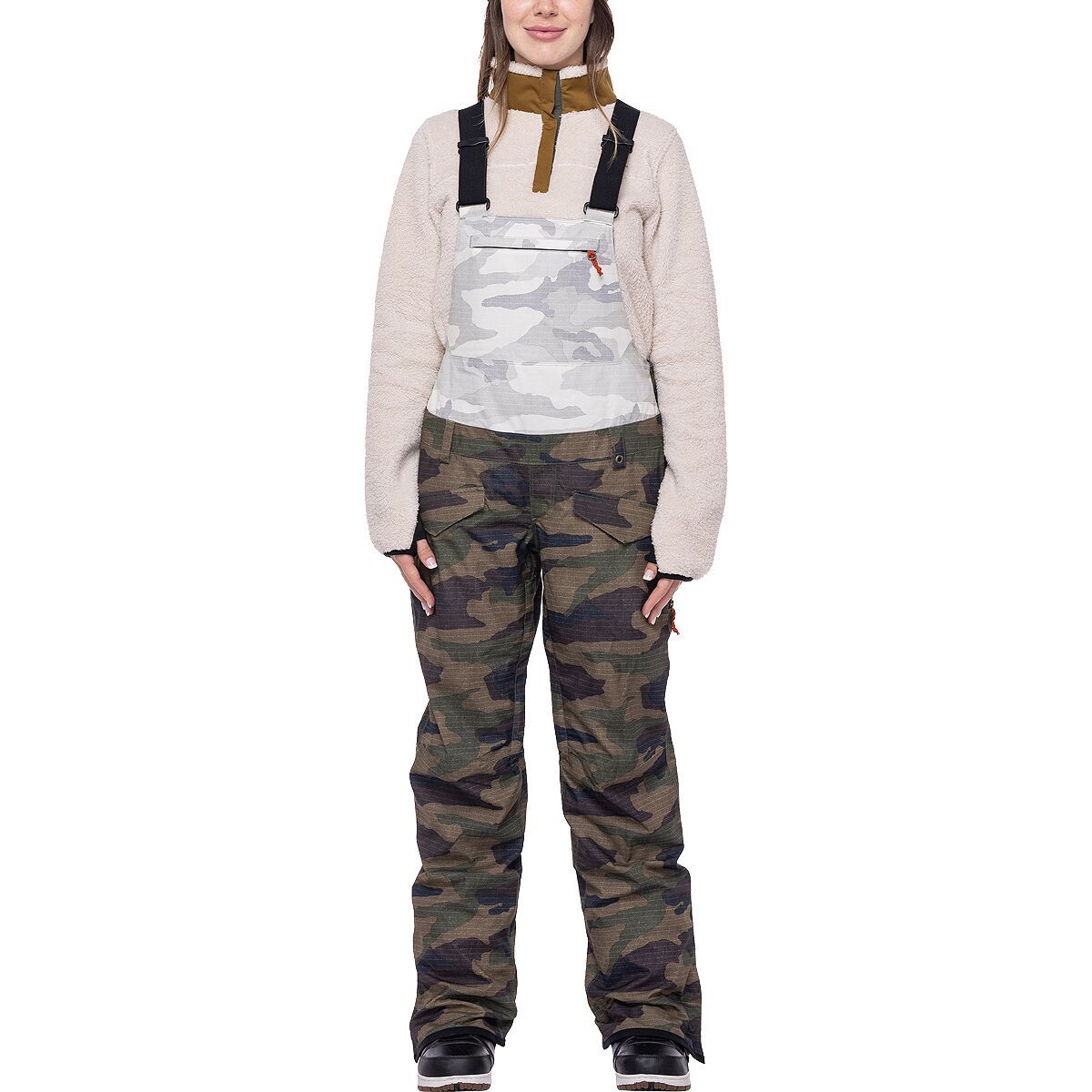 686 Harper Shell Bib Pant - Women's Dark Camo Colorblock, L