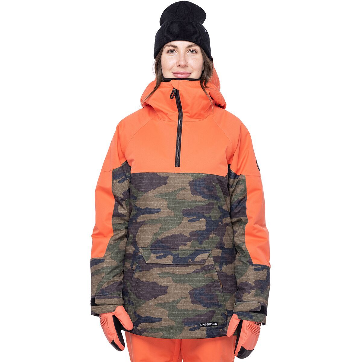 Image of 686 Upton Insulated Anorak Jacket - Women's Dark Camo Colorblock, XS