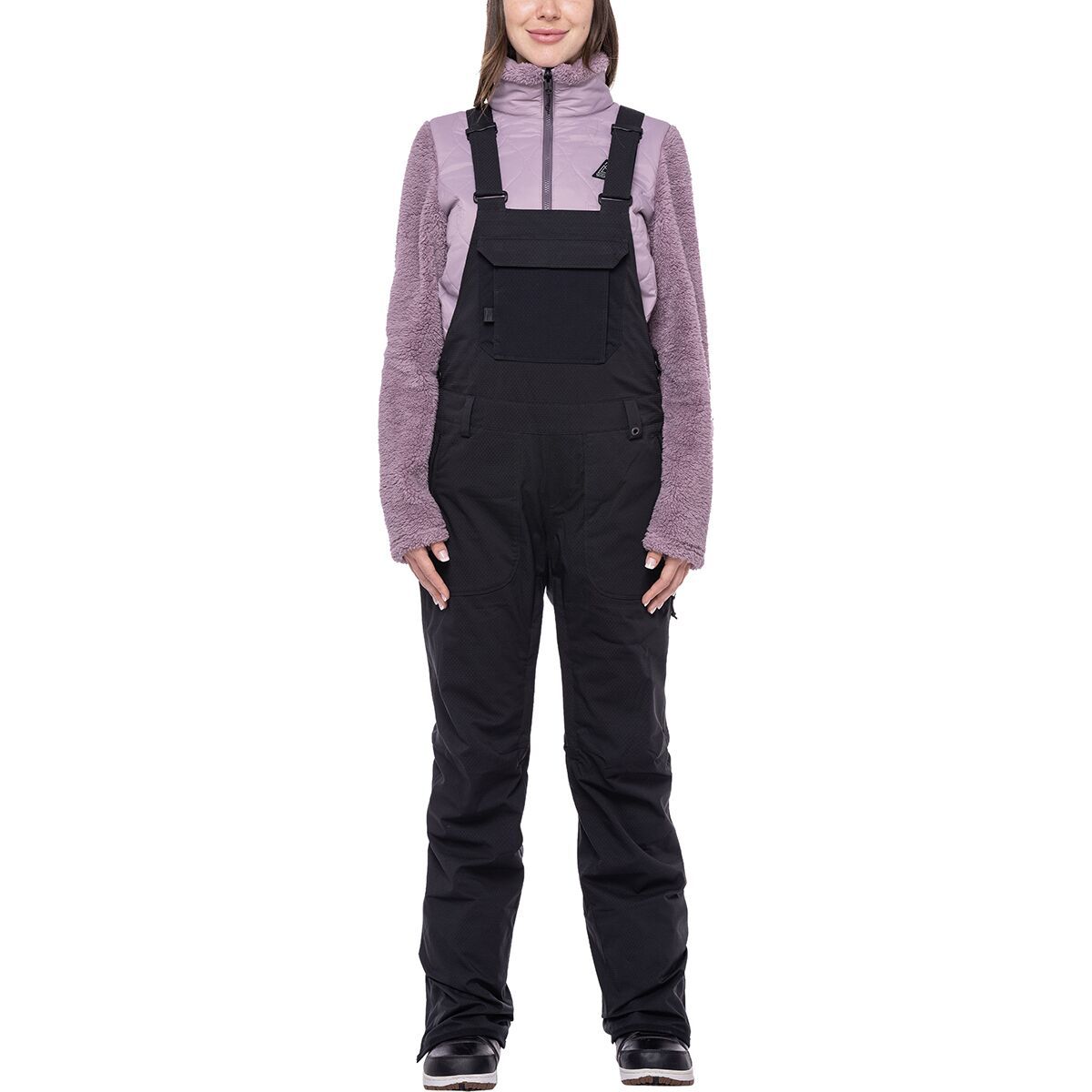 686 Black Magic Insulated Bib Pant - Women's Black Geo Jacquard, L