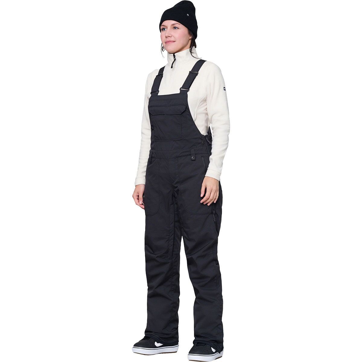 686 Black Magic Insulated Bib Pant - Women's Steel Blue Geo Jacquard, XS