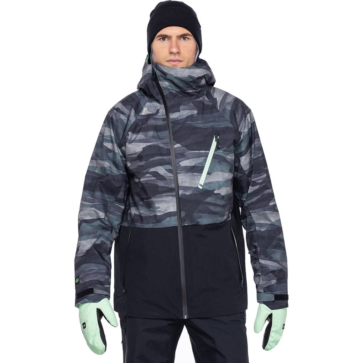 686 Hydra Down Thermagraph GORE-TEX Jacket - Men's Dusty Orchid Waterland Camo Colorblock