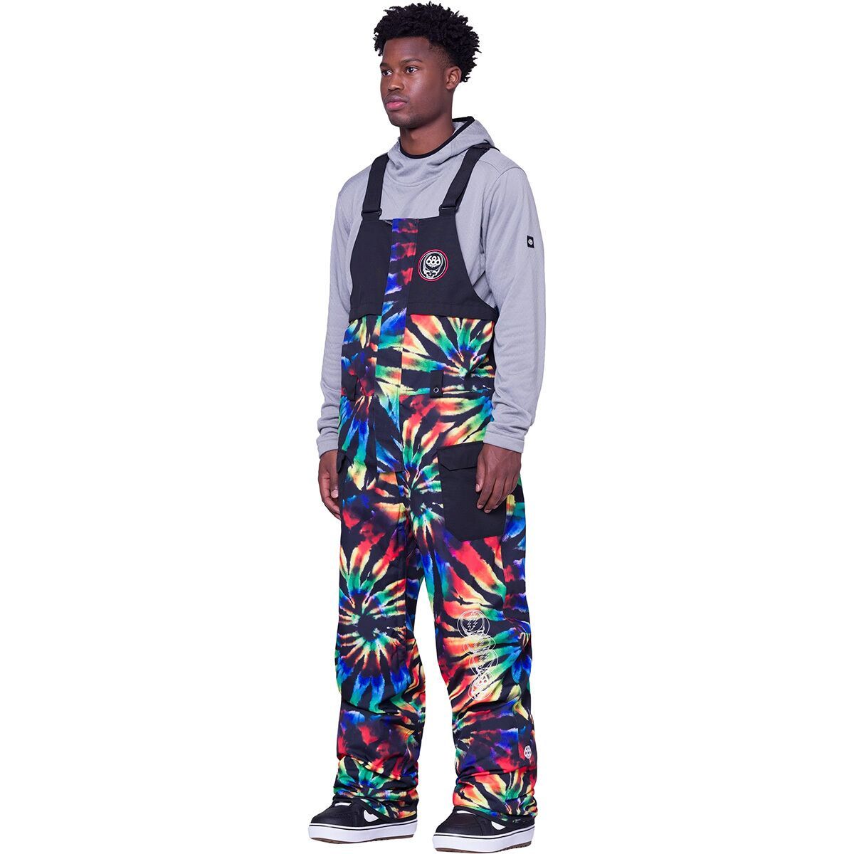 686 Frontier Shell Bib Pant - Men's Grateful Dead Black Tie Dye, XL
