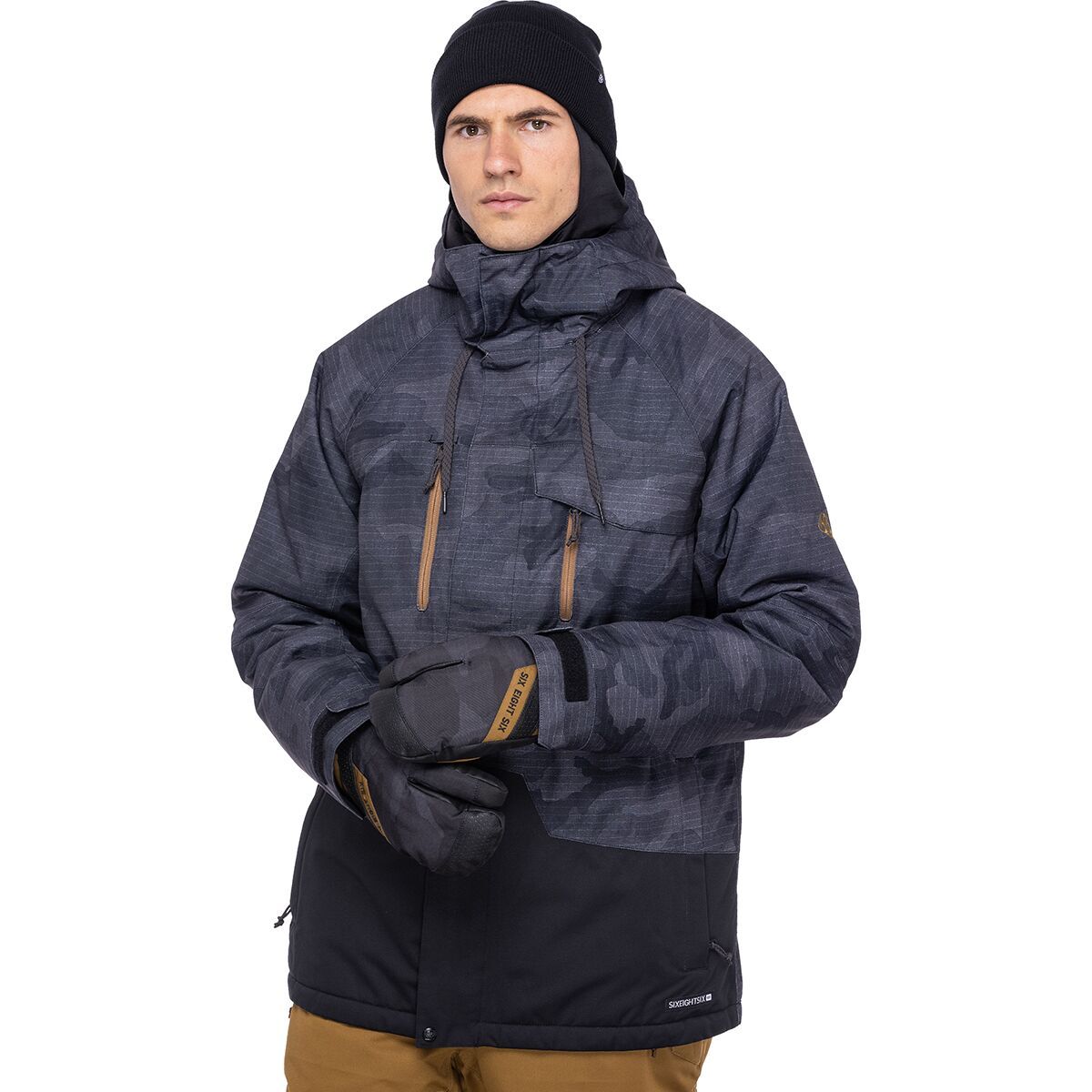 686 Geo Insulated Jacket - Men's Black Camo Colorblock, XXL