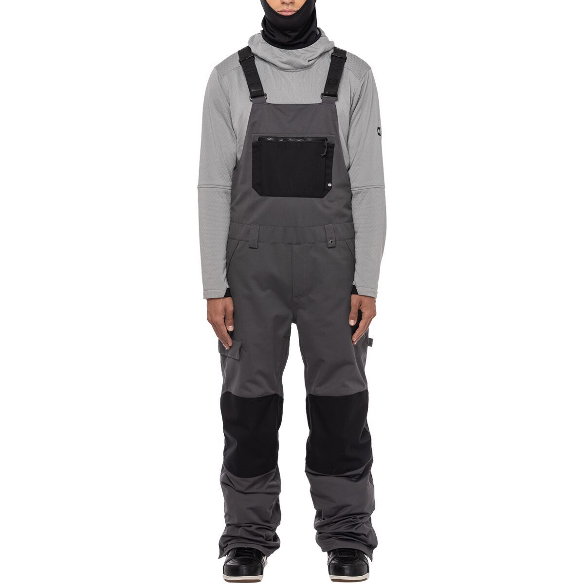 686 Hot Lap Insulated Bib Pant - Men's Charcoal Colorblock, L