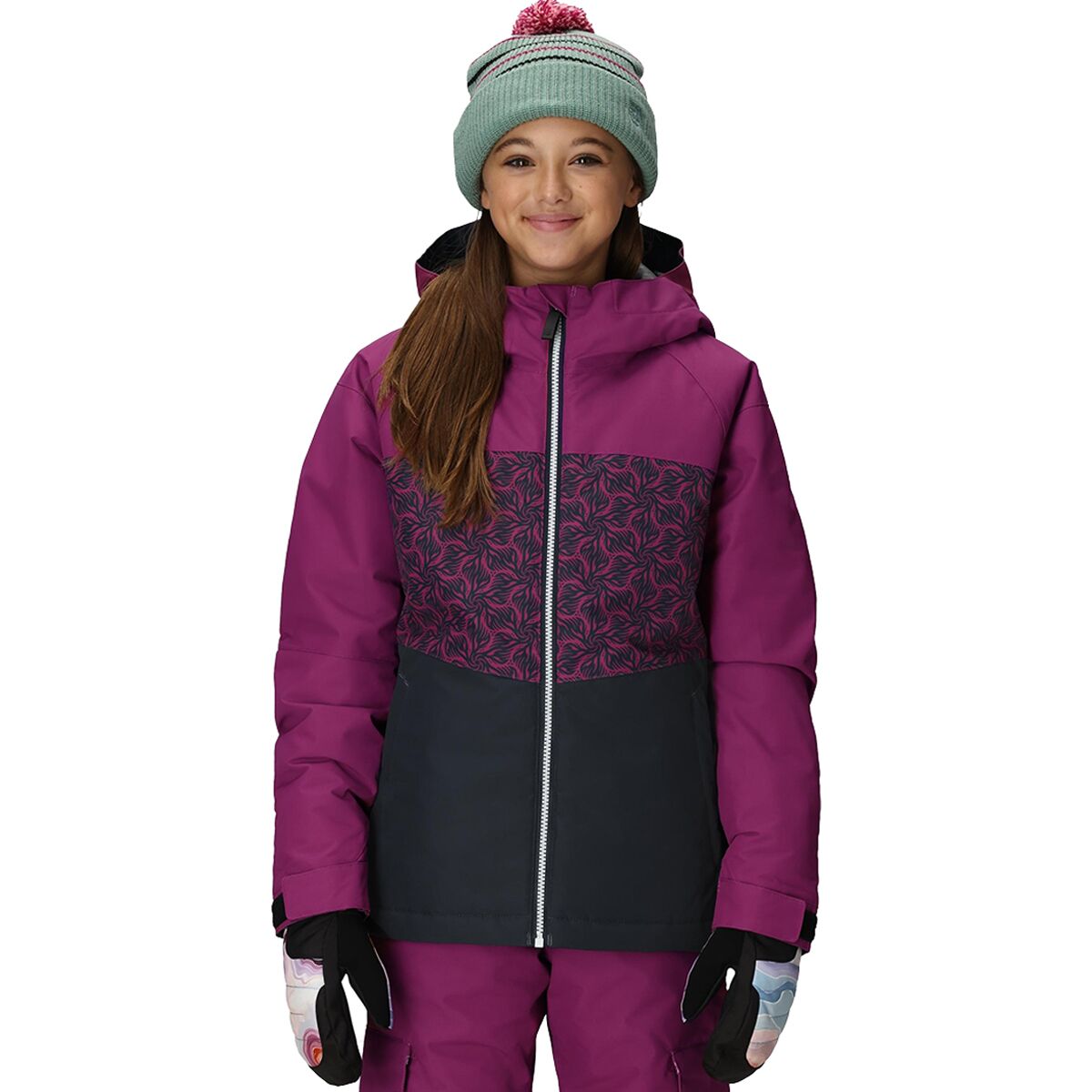 Image of 686 Athena Insulated Jacket - Girls' Violet Colorblock, M