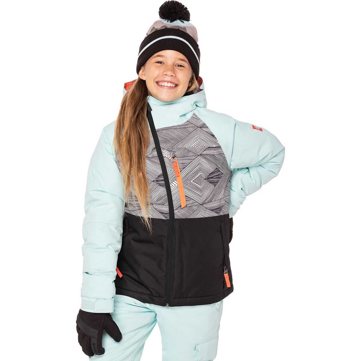 686 Hydra Insulated Jacket - Girls' Icy Blue Colorblock