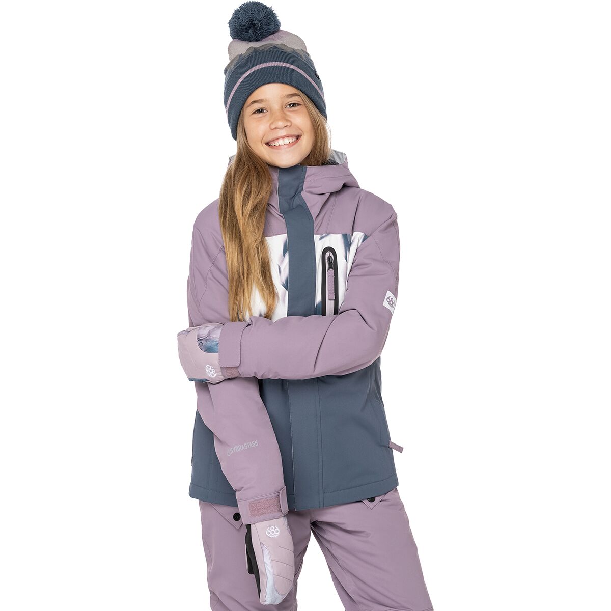 686 Hydrastash Insulated Jacket - Girls' Dusty Orchid Colorblock