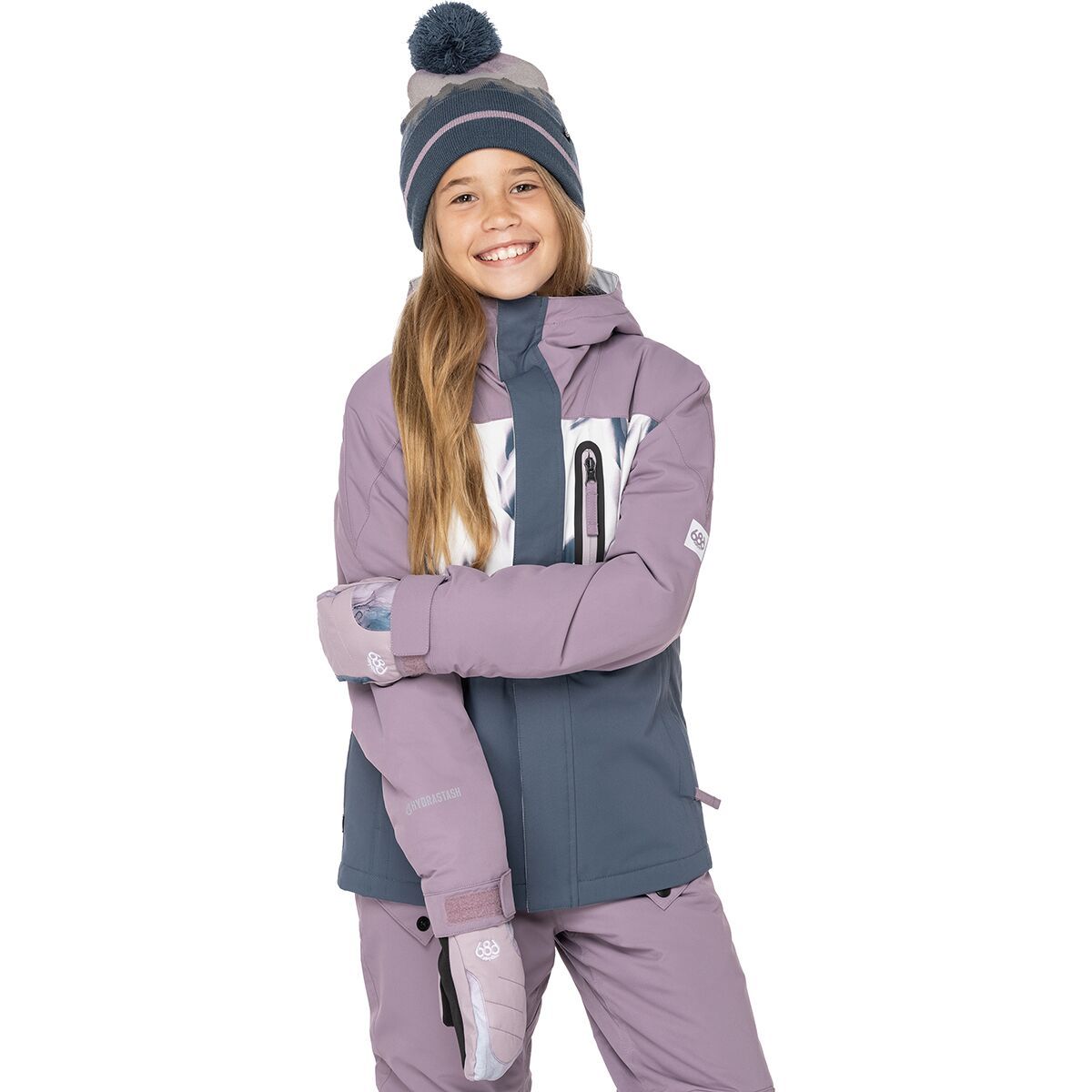 686 Hydrastash Insulated Jacket - Girls' Dusty Orchid Colorblock, M