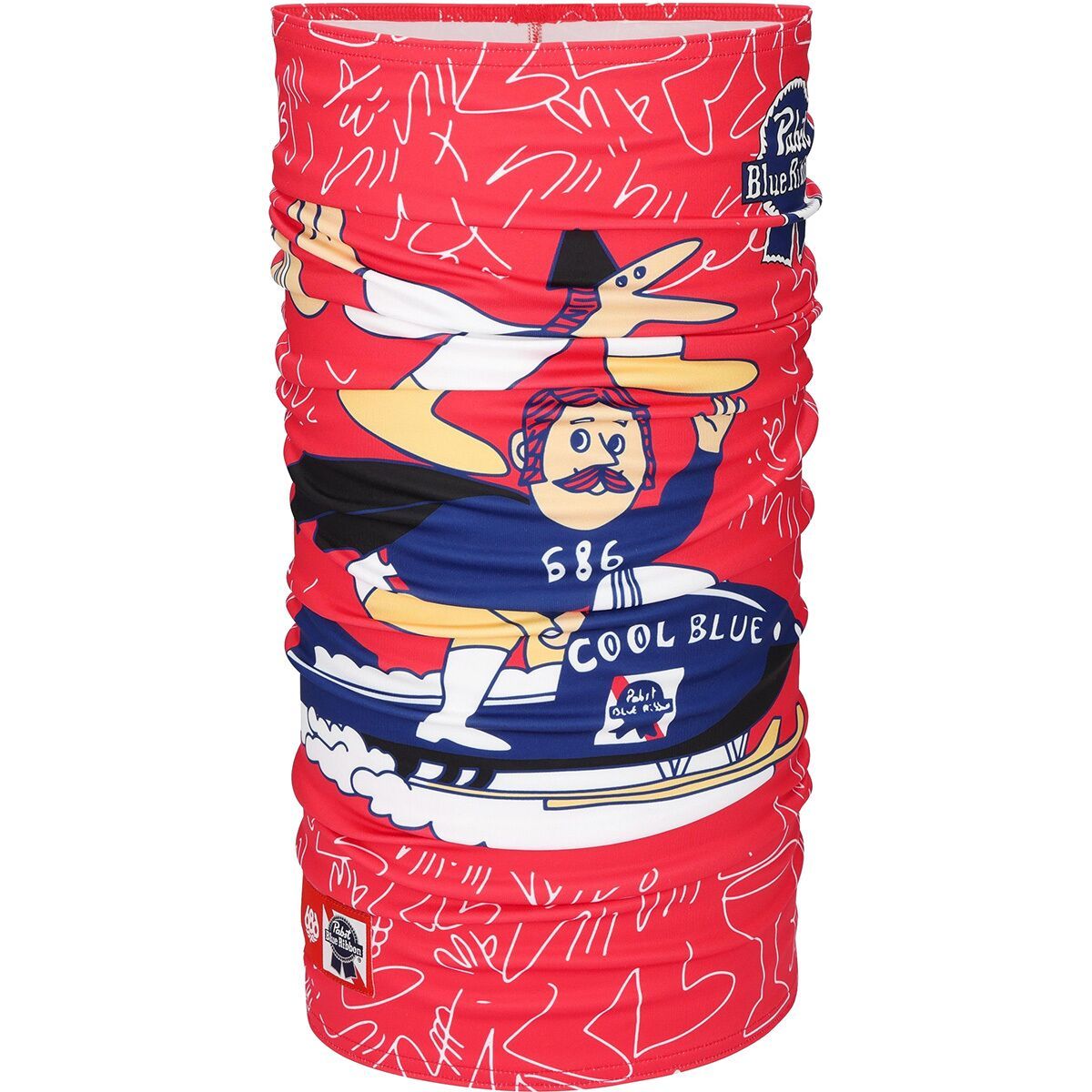 Image of 686 Double Layer Face Warmer Pbr Red, One Size