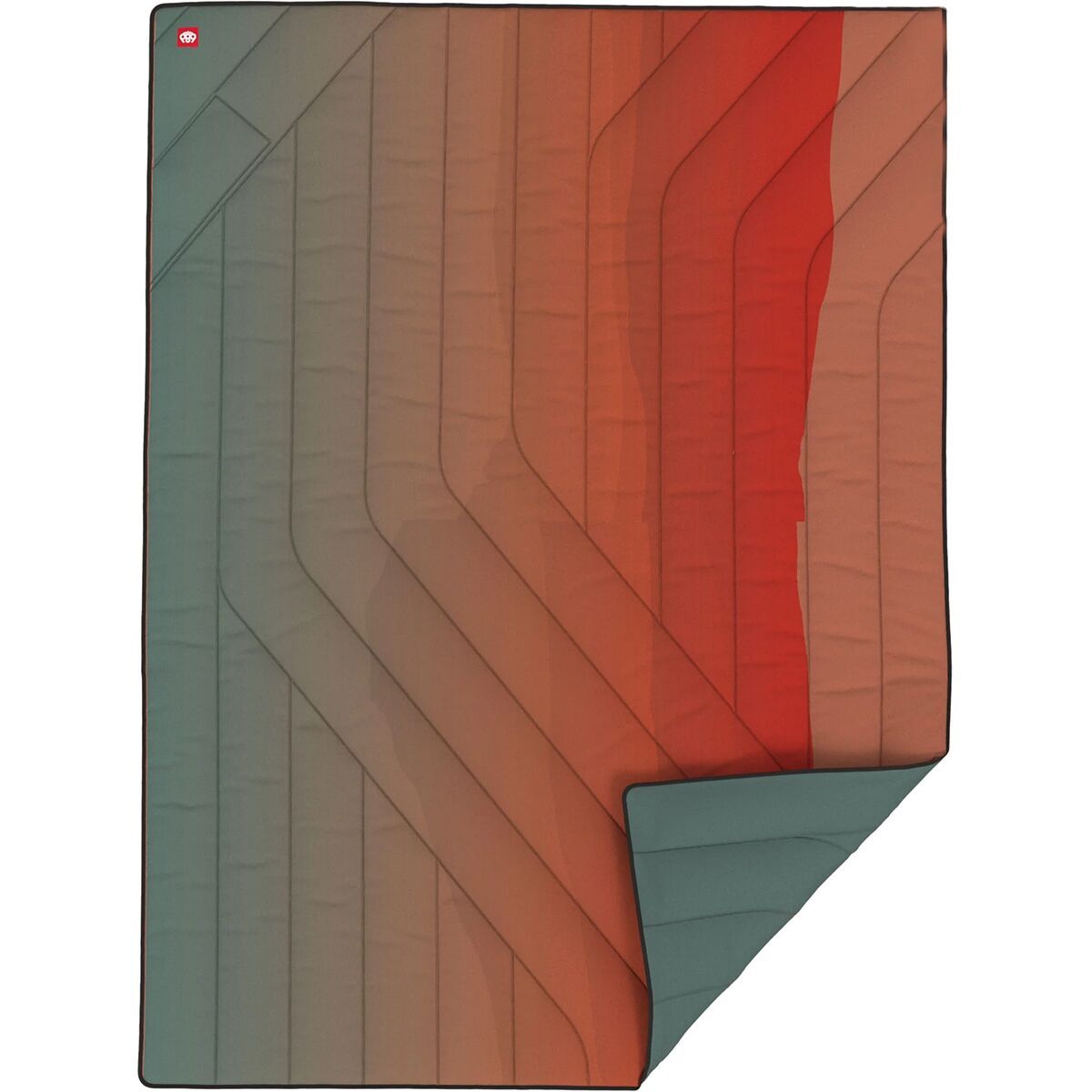 686 Waterproof Hooded Puffer Blanket Goblin Green Mtn Sunset Fade, One Size