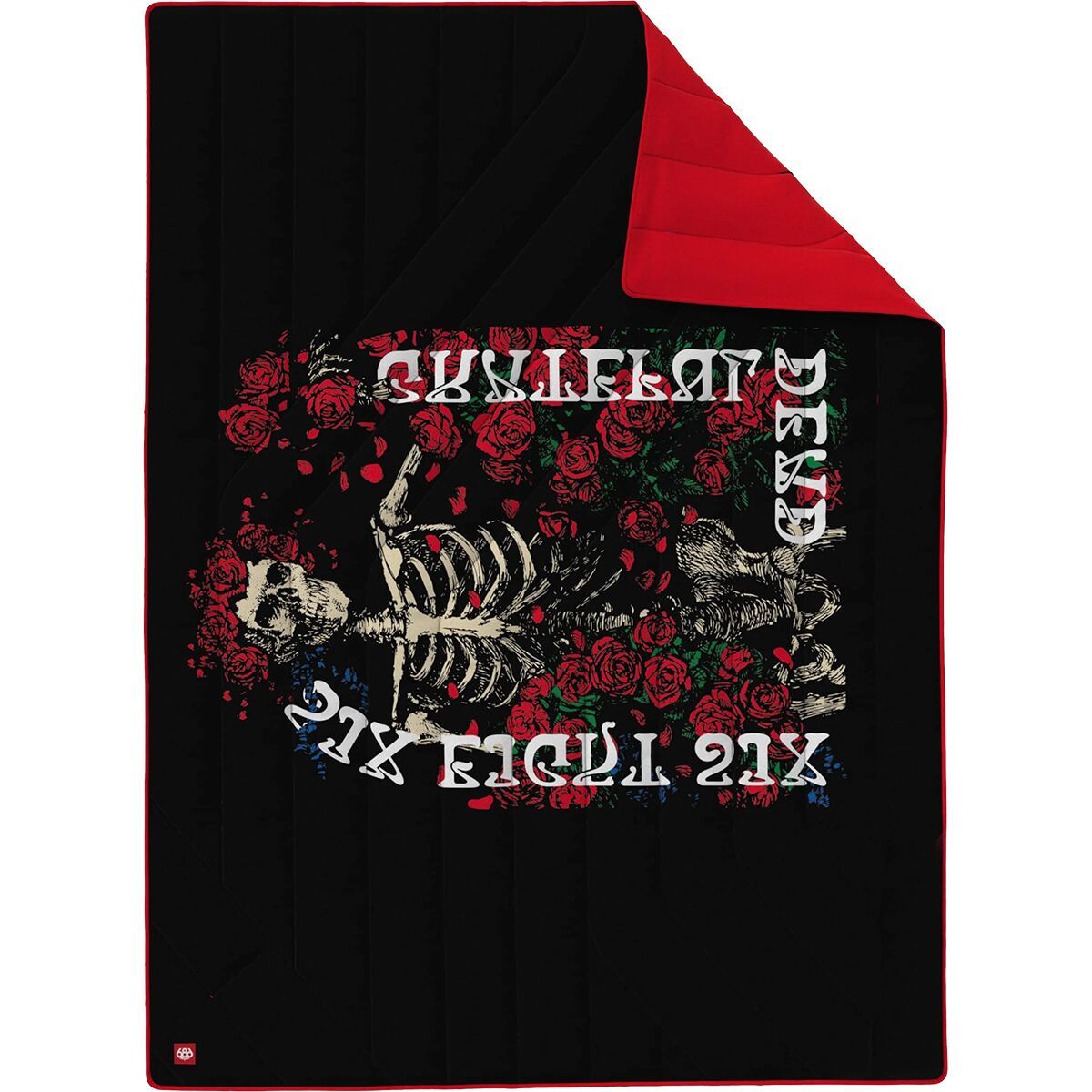 686 Waterproof Hooded Puffer Blanket Grateful Dead Red, One Size