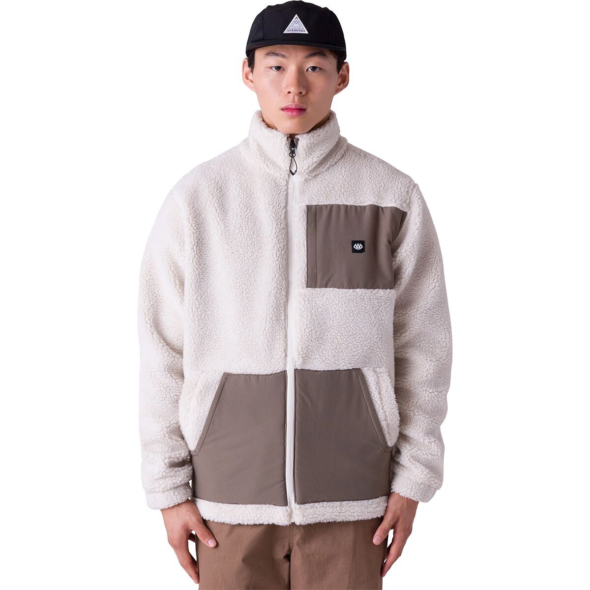 686 Molehill Sherpa Zip-Up Jacket - Men's Birch, XXL