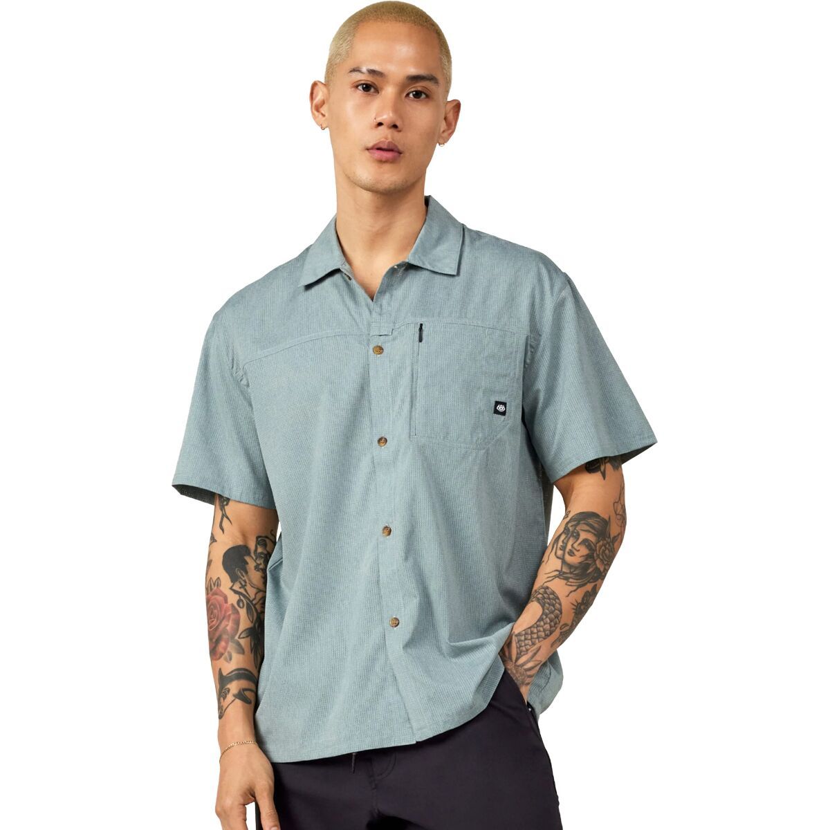 686 Canopy Woven Shirt - Men's Heather Lead, S