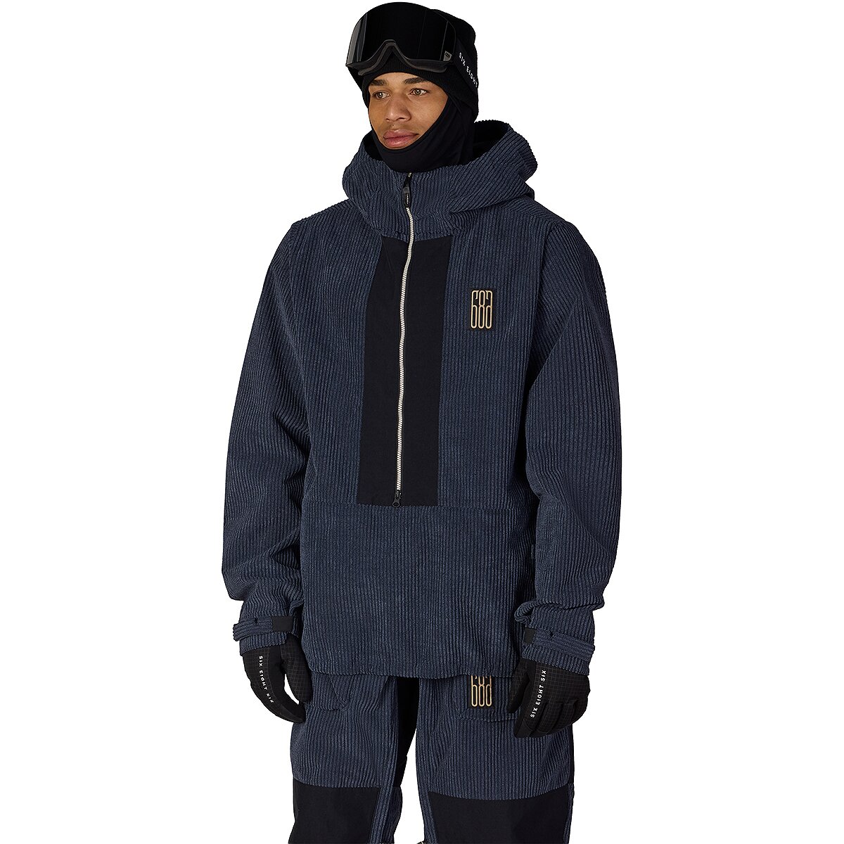 Image of 686 Ghost 2.5L Anorak - Men's Navy Wide Wale Corduroy, S