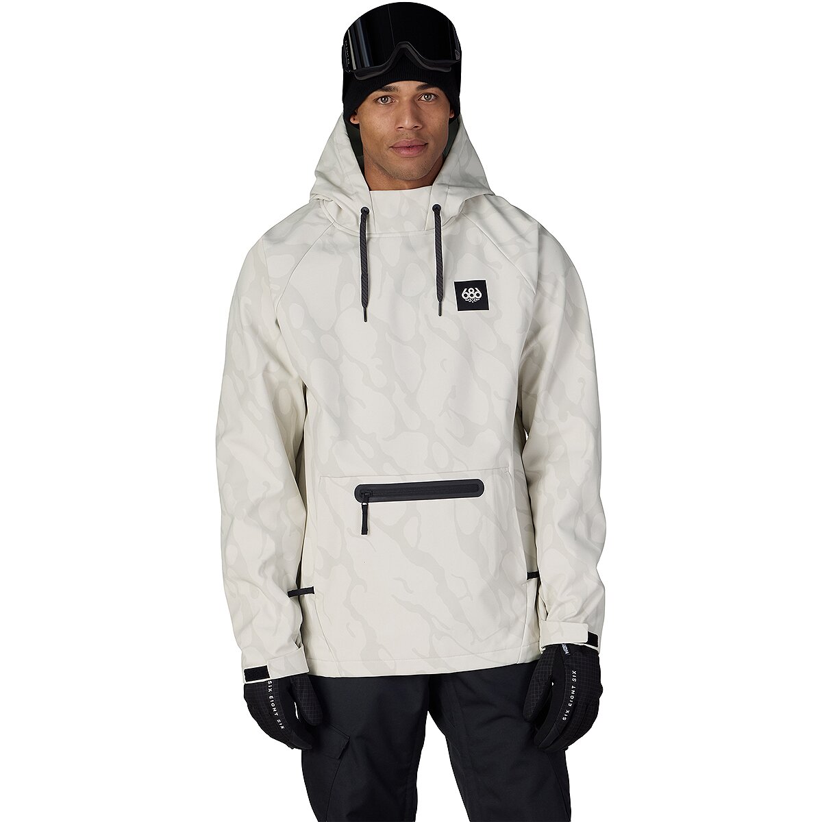 686 Hyperchromic Waterproof Pullover Hooded Jacket - Men's Limestone Fracture, XXL