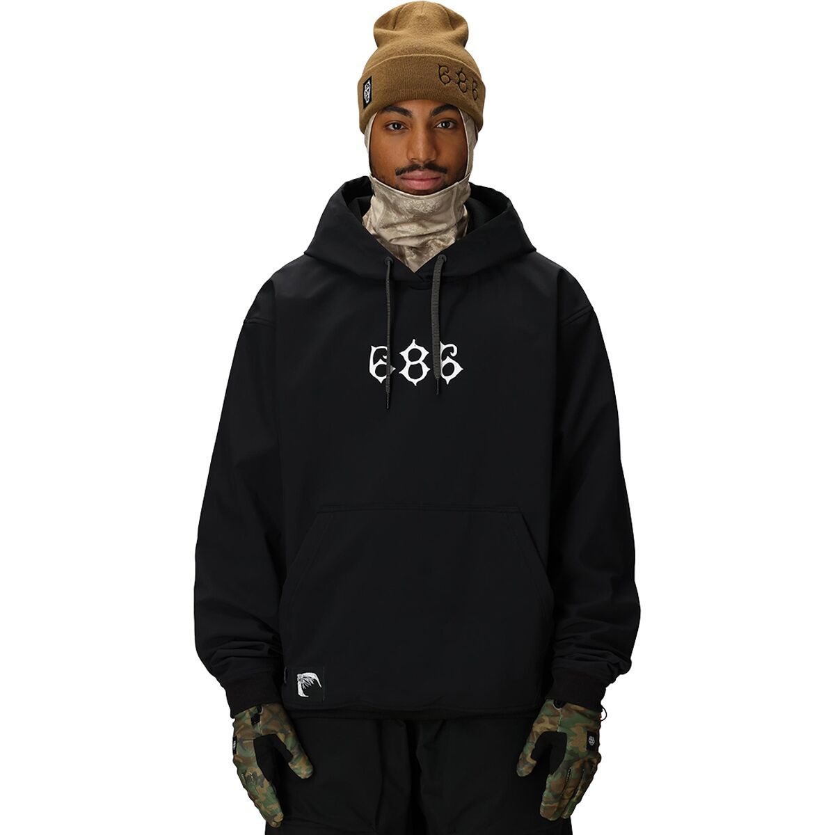 Image of 686 Team Waterproof Hooded Jacket - Men's Black Print, L