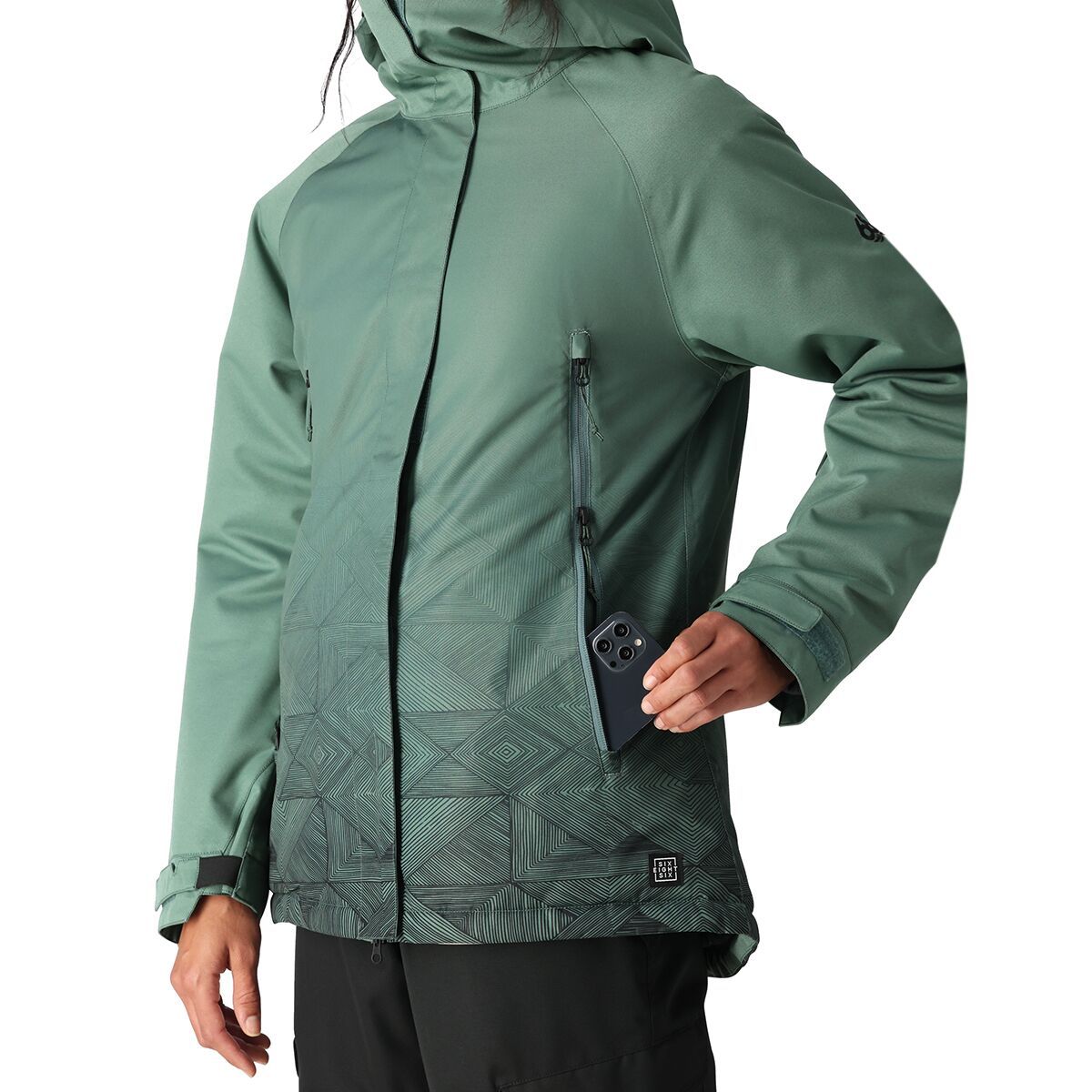 686 Fantasia Insulated Jacket - Women's Cypress Green Geo Fade, S