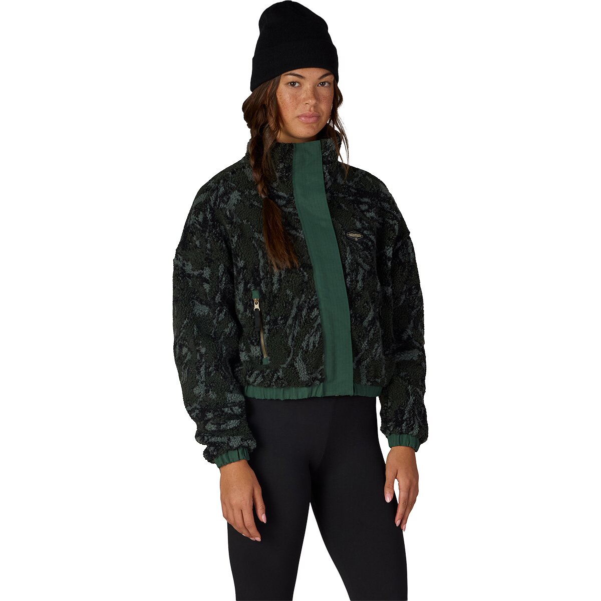 Image of 686 Outpost Sherpa Jacket - Women's Moss Green Scratch Camo, XS