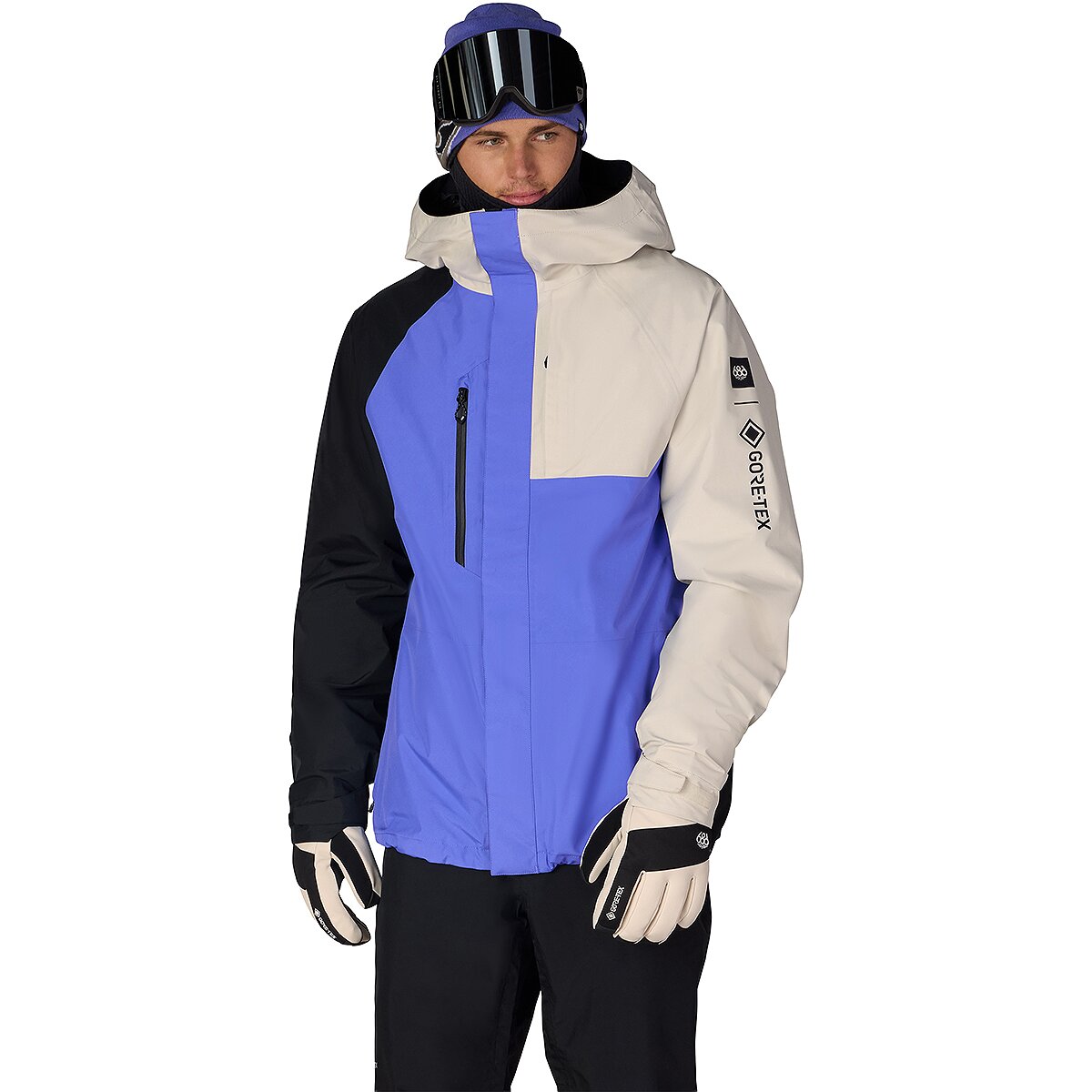 Image of 686 GORE-TEX Core Shell Jacket - Men's Alpenglow Blue Colorblock, S