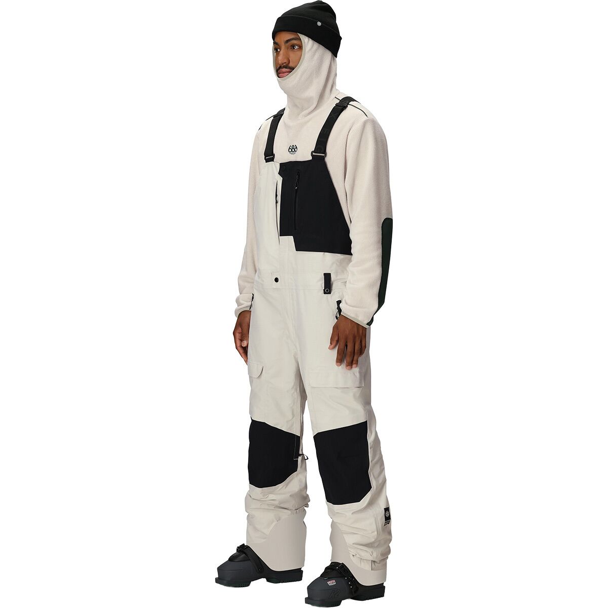 Image of 686 GORE-TEX Dispatch Shell Bib - Men's Limestone Colorblock, XXL