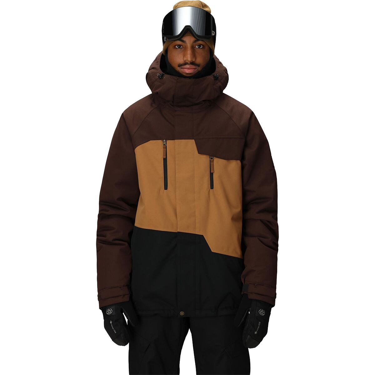 Image of 686 Geo Insulated Jacket - Men's Coffee Colorblock, XL