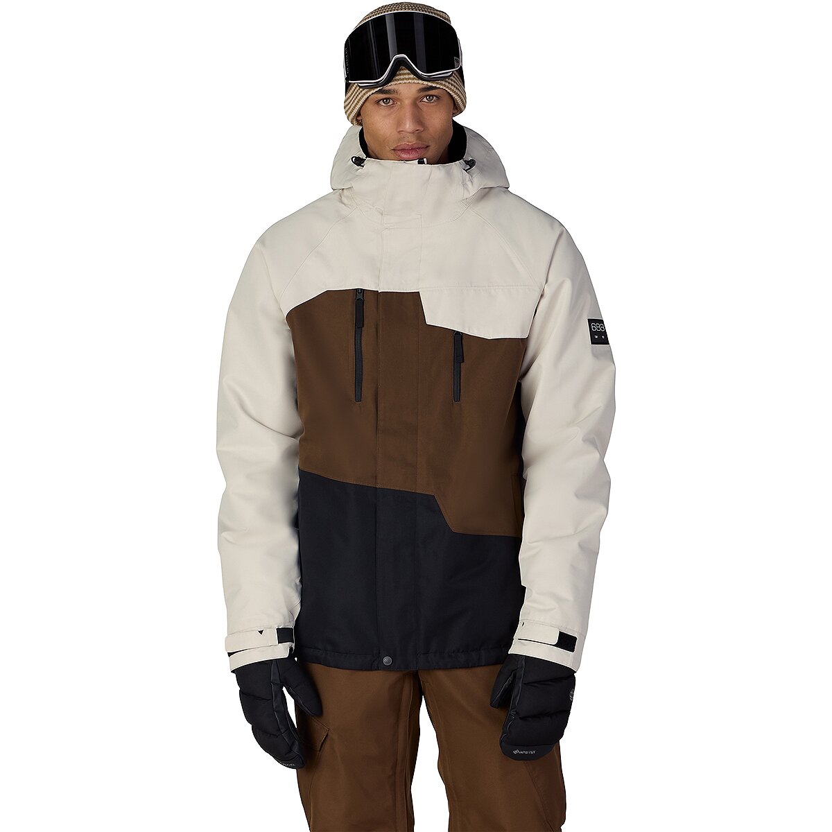 Image of 686 Geo Insulated Jacket - Men's Limestone Dk Earth Colorblock, XXL