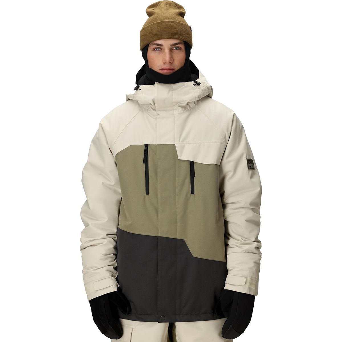 Image of 686 Geo Insulated Jacket - Men's Limestone Colorblock, L