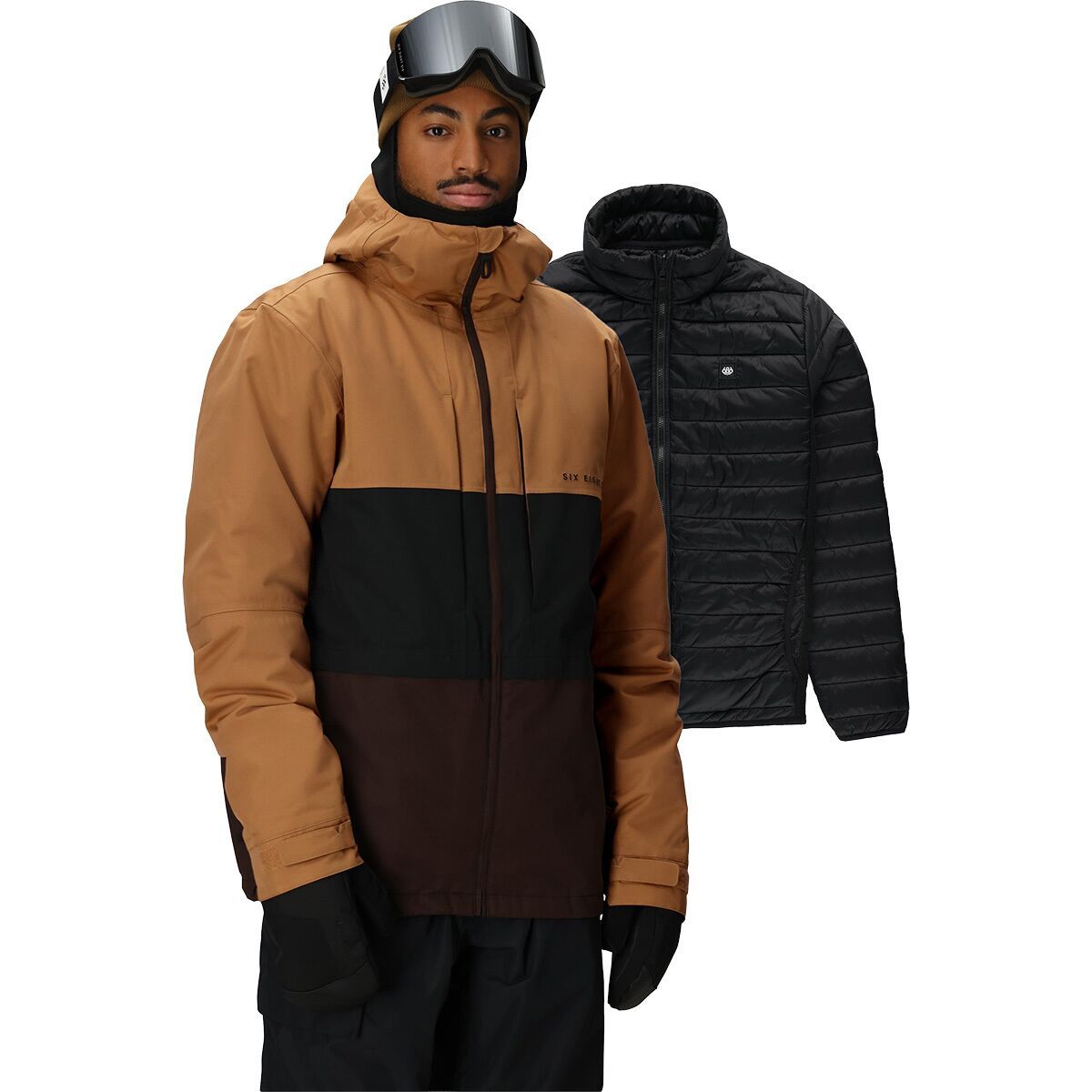 Image of 686 Smarty 3-in-1 Form Jacket - Men's Caramel Colorblock, L