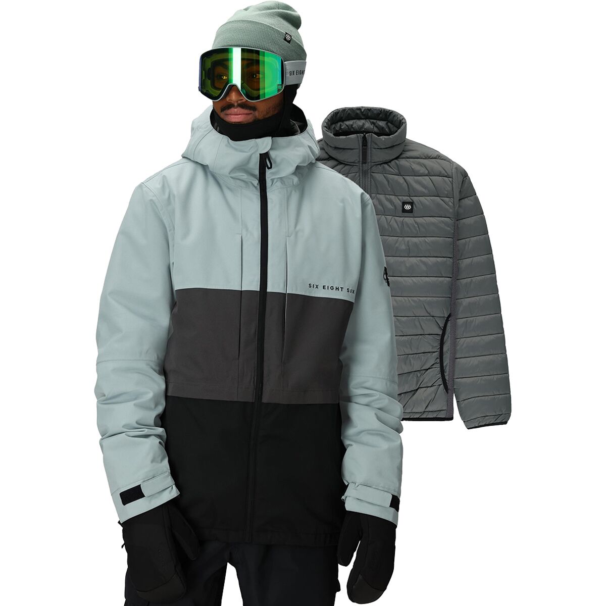 Image of 686 Smarty 3-in-1 Form Jacket - Men's Dusty Marine Colorblock, XL