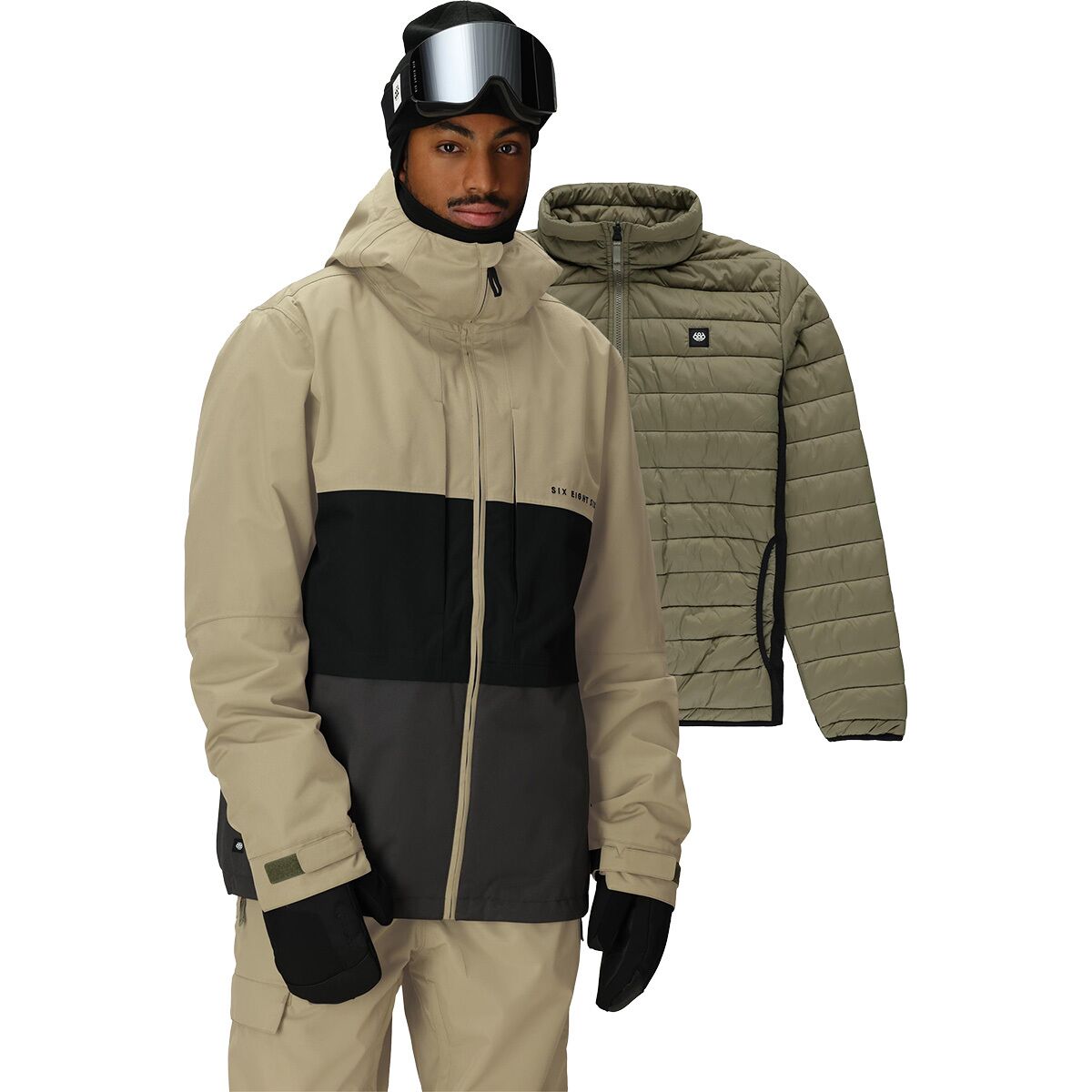 Image of 686 Smarty 3-in-1 Form Jacket - Men's Sage Colorblock, XL