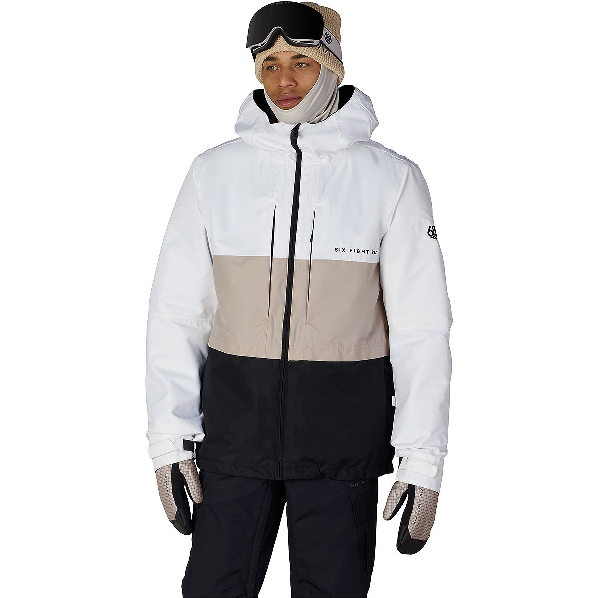 Image of 686 Smarty 3-in-1 Form Jacket - Men's White Colorblock, XXL