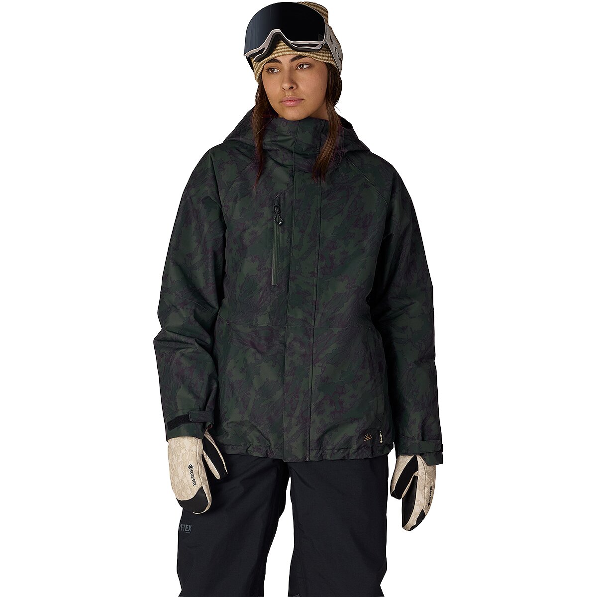 Image of 686 GORE-TEX Willow Insulated Jacket - Women's Moss Green Scratch Camo, XS